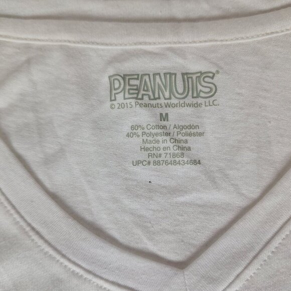 Peanuts Gang Women's V Neck Graphic Print T-Shirt Medium - Picture 4 of 4